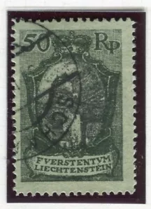 LIECHTENSTEIN; 1921 early Architecture issue fine used 50rp. value - Picture 1 of 1