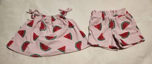 NWT Baby Gap Watermelon Terry Tank Top Shorts Outfit 2PC Set 4T Toddler Girl - Picture 1 of 1