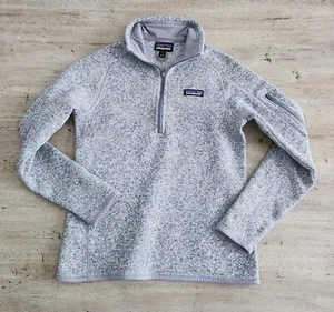 Women's Patagonia Better Sweater 1/4 Zip Pullover Sz S Grey Outdoors Hiking - Picture 1 of 9