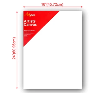 Artist Thick Stretched Blank Canvas Painting 18"X24"/ 45cm x 60cm 380gsm Arts - Picture 1 of 1