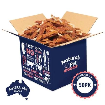 Rawhide & Chicken Breast Pop Dog Treat 15cm Natural Long Lasting Dog Chews 50 PK - image 1 of 4