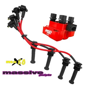 Ignition Kit MSD Coil Pack MSX80 Spark Plug Cables Wires Focus Zetec 2.0 SVT ZX2 - Picture 1 of 7