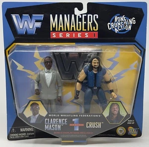 1997 JAKKS PACIFIC WWF MOC BCA MANAGERS SERIES 1 CLARENCE MASON CRUSH - Picture 1 of 2