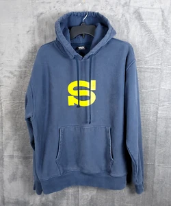 Vintage Stussy Logo Hoodie Herren Gr. Medium Navy Blau S Sweatshirt - Bild 1 von 16