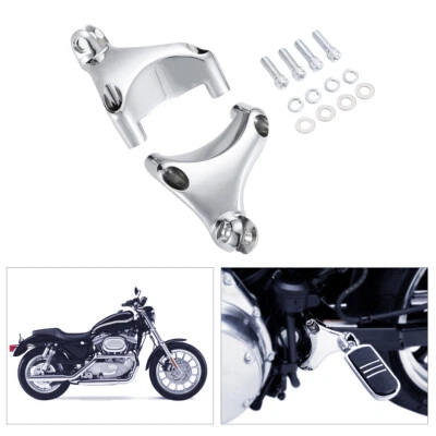 Soporte de montaje de reposapiés trasero apto para Harley Sportster 883 1200 04-13 Foto 1 de 4
