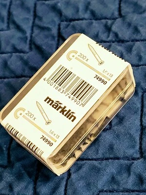 Marklin 74990 C Track Screws 1.6 x 13, New Box of 200, Ships Super Fast From US  - Image 1 of 3