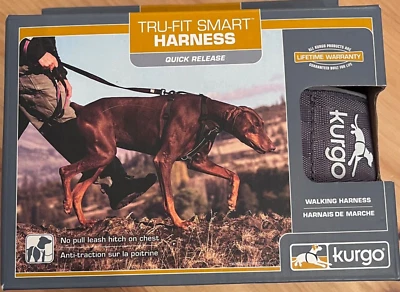 Nuevo arnés inteligente para caminar Kurgo Tru-Fit para perros + correa para cinturón de seguridad grande 50-80 libras Foto 1 de 4