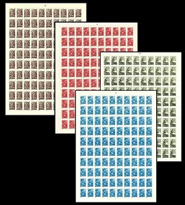 RUSSIA. Standard Issue. 1958-1960. Scott 2290-2293. 4 sheets of 100. (BI#BX50) - Picture 1 of 5