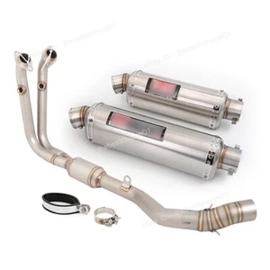 For CF-Moto 450SR 450SS 450NK 2022-2024 Front Link Pipe Mid Exhaust Muffler Tips - Picture 1 of 12