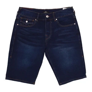 True Religion Men's Denim Ricky SN Flap Dark Midnight Wash Jean Shorts $119 - Picture 1 of 5