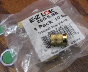 E-Z Lock 3/8-16 Threaded Inserts (10) for 7/16" drill 260-6-BR - Picture 1 of 3