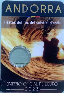 Tarjeta de moneda de 2 euros Andorra 2023 solsticio de verano CoinCard carpeta vacy - Imagen 1 de 2