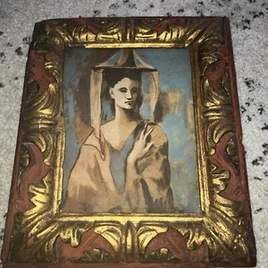 PABLO PICASSO Mujer de Mallorca 1905 Reproducción Con Marco Antiguo. - Imagen 1 de 24