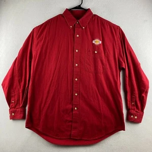 Dunbrooke Upstream Button-Up Shirt Mens XL Red Long Sleeve Collar Pocket Outdoor - Picture 1 of 20