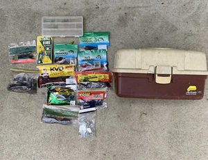 Vintage Plano Tackle Box And Lots Of Fishing Lures-Fishing Equipment - Picture 1 of 10