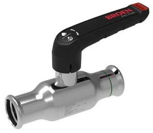 Broen Edelstahl Press-Kugelhahn mit Handhebel DN32 (1 1/4") - Bild 1 von 1