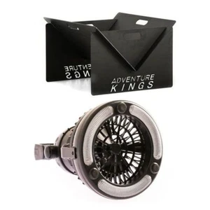 Adventure Kings Portable Steel Fire Pit + Portable Camping 2in1 LED Light & Fan - Picture 1 of 12