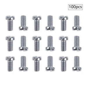 100Pcs Metal Feed Dog Teeth Screws Needle Plate Screws Industrial Sewing Machine - Picture 1 of 12