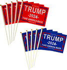 Trump 2024 Flag Take America Back Flags Small Mini Stick Flags Banner Decoration