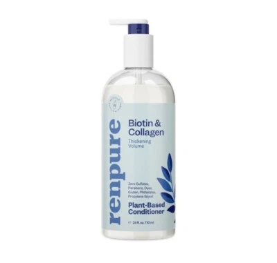 Renpure Plant-Based Biotin & Collagen Conditioner Pump Bottle 24fl oz NEW - Image 1 of 4