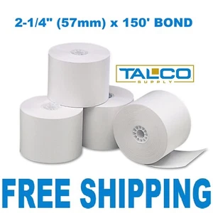 (3) PLAIN PAPER (2-1/4" x 150' BOND) ROLLS ~FREE SHIPPING~ - Picture 1 of 1