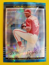 2002 Bowman Chrome X-Fractors #347 Carlos Cabrera SP RC 90/250 - Phillies
