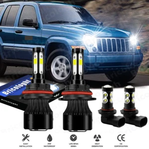 Combo de faros LED altos/bajos + faros antiniebla 4x c para Jeep Liberty 2002-2007 - Imagen 1 de 10