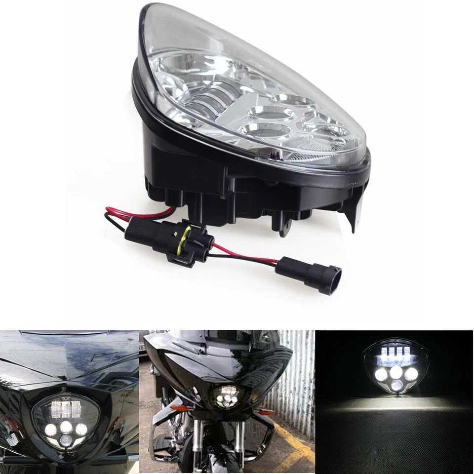 1X Faro LED HI+LO Beam 100W para Victory Cross Country/Roads Classic Cruiser Foto 1 de 4