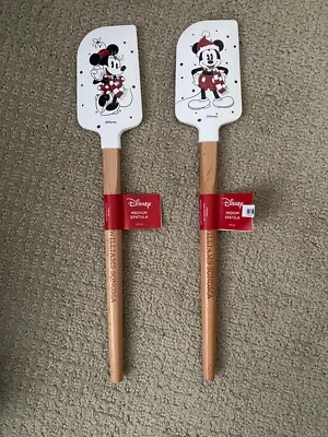 NEW Set of 2 Williams Sonoma Disney Mickey & Minney Mouse Silicone Spatulas NWT - Image 1 of 4