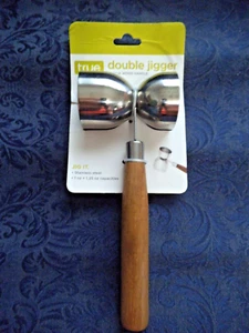 TRUE DOUBLE JIGGER MIT AKAZIENHOLZGRIFF ~ NEU - Bild 1 von 2
