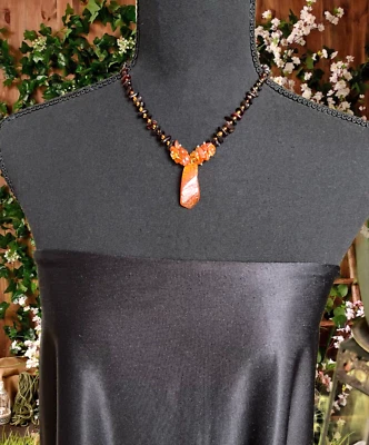 Bonito Collar Colgante Ámbar Genuino Muy Lindo Simple Hecho a Mano para Mujer USA 11gr Foto 1 de 4