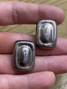 Vintage Estate 925 Sterling Silver Signed Mexico Taxco Clip On Earring - Picture 1 of 2