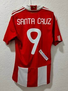 Roque Santa Cruz #9 Jersey Paragvaj Football Shirt Adidas S Trikot Soccer - Picture 1 of 6