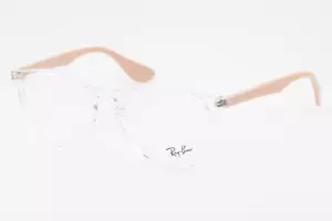 Ray-Ban RB7046 Ericka 5953 Occhiali Unisex Rotondi Trasparenti 51mm - Foto 1 di 9
