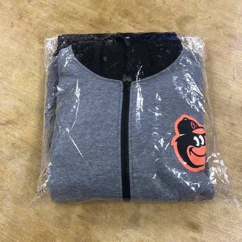 New Baltimore Orioles MLB Full-Zip Hoodie Sweatshirt Grey Black Adult Medium M Cover