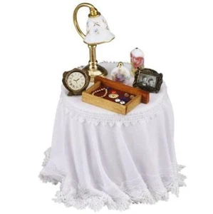 Filled Bedside Night Table 1.706/0 Reutter White DOLLHOUSE Miniature - Picture 1 of 3
