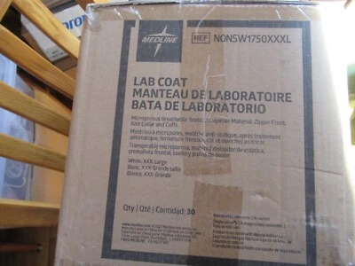 Medline Single use Lab Coat Case of 30 XXXL NONSW1750XXXL - Image 1 of 4
