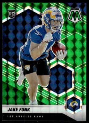 2021 Panini Mosaic GREEN Jake Funk Rookie Los Angeles Rams #381 - Image 1 of 2