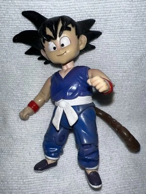 Dragon Ball Z Kid Goku 2003 Jakks Pacific Action Figure (WITH TAIL) Blue Gi - Image 1 of 4