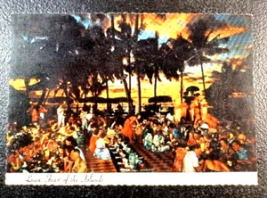 Luau Feast Of The Island Honolulu Hawaii Vtg Unposted Postcard - Picture 1 of 2
