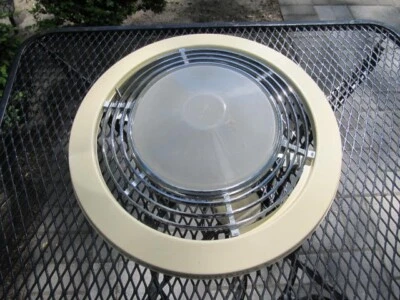 NuTone Ceiling Vent Grille Light Cover & Glass 15" Old Sweet piece for repurpose - Image 1 of 4