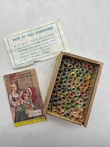 Vintage Halloween Fortune Telling Scrolls Wooden Box 1975 Korea Rare Find! - Picture 1 of 7