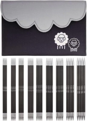 Juego de agujas de doble punta KnitPro Karbonz 6" (15 cm) -De lujo Foto 1 de 4