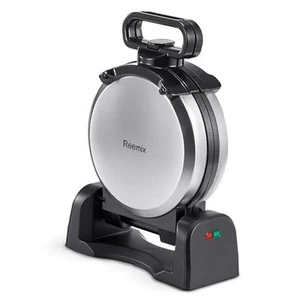 Waffle Maker, Round Classic Belgian Waffle Iron with 180°Rotating Design, - Picture 1 of 7