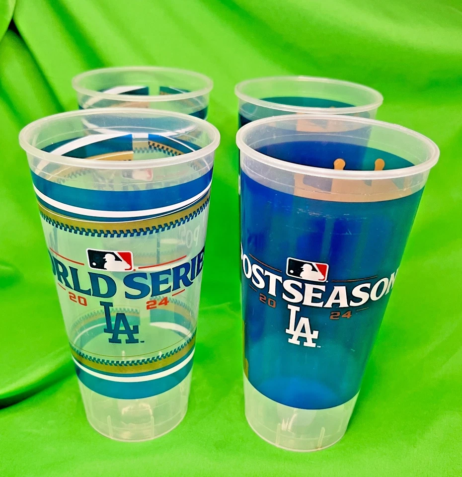 ¡Lote de 4 tazas de recuerdo RARAS de los Dodgers! (2) Serie Mundial 2024 + (2) ¡Postemporada 2024!! Foto 1 de 1