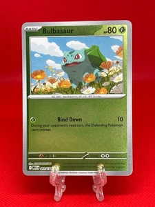 Juego de cartas coleccionables Pokémon Bulbasaur 001/132 S&V Mega Evolución Holograma inverso raro 2025 casi nuevo - Imagen 1 de 2