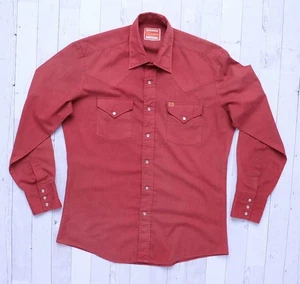 Vintage Red White Pearl Snap Western Shirt Ely Plains Cowboy Size Large - Picture 1 of 8