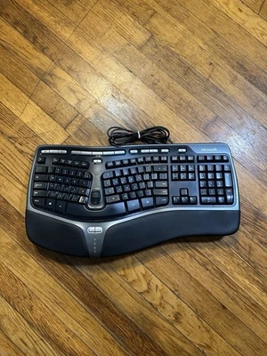 Microsoft Natural Ergonomic Keyboard 4000 V1.0 KU-0462 W/ Palm Lift Tested - Image 1 of 4