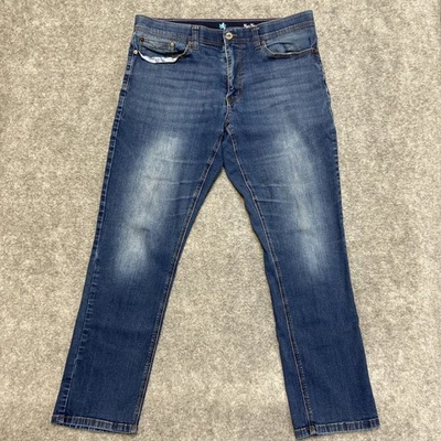 Nat Nast Straight Jeans Men's Size 36x32 Blue Dark Wash Faded Denim - Image 1 of 4