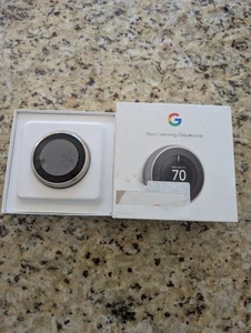 Nest Thermostat 3rd Generation Learning Stainless Steel Face Plate Only WORKS - Picture 1 of 3